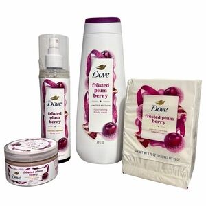 Dove Limited Edition FROSTED PLUM BERRY Body Wash, Scrub, Bar Soap & Body Mist